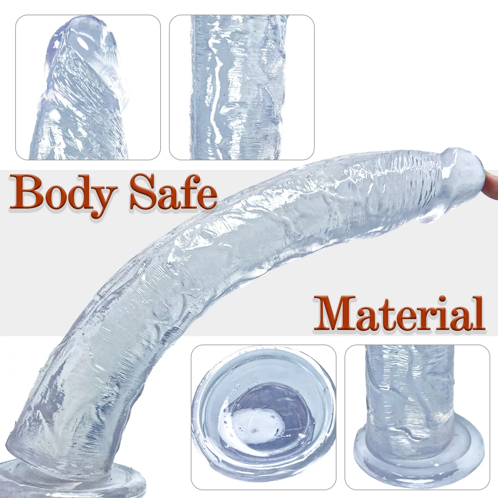 Huge Black Dildo Butt Plug - 13-inch Long Strapless Realistic Anal Dildo Silicone Sex Toy