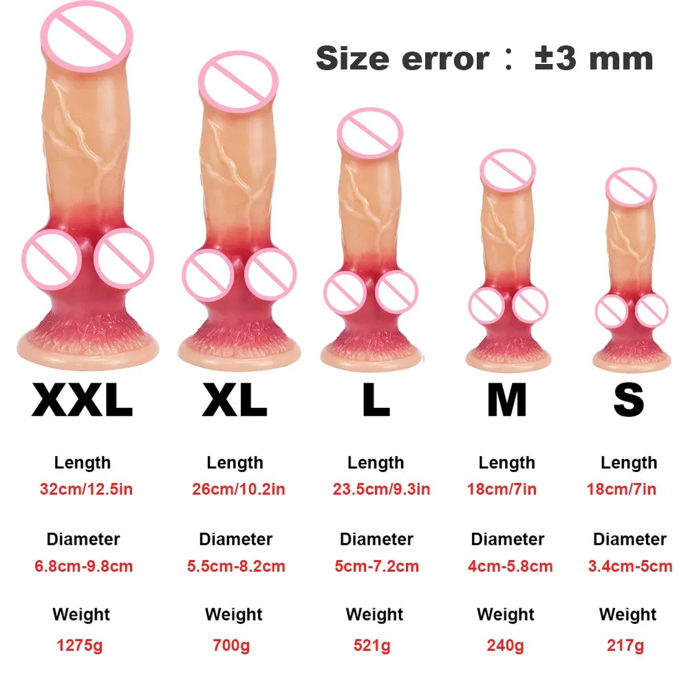 Huge Monster Anal Dildo Butt Plug - Big Horse Animal Lifelike Male Female Sex Toys