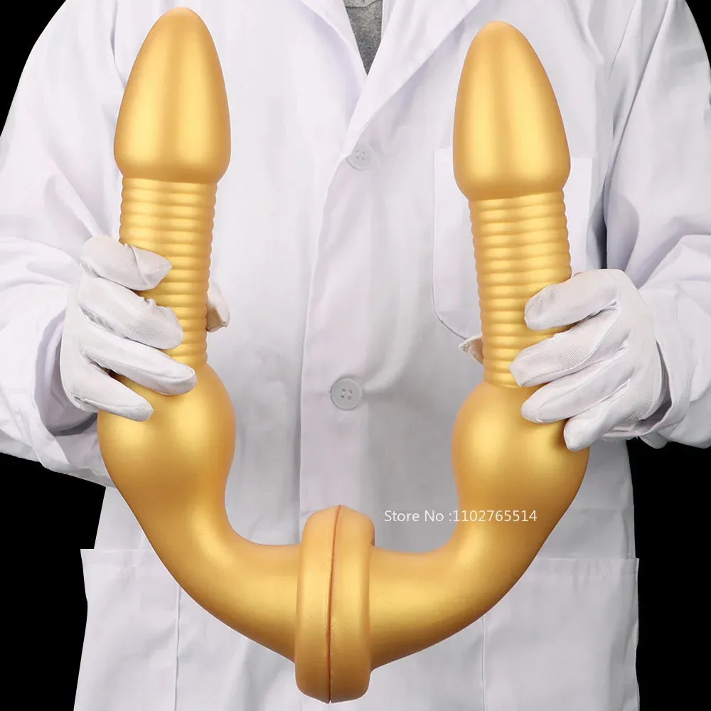 Huge Silicone Anal Dildo Butt Plug - Knotted Gspot Prostate Massager Suction Cup Sex Toy