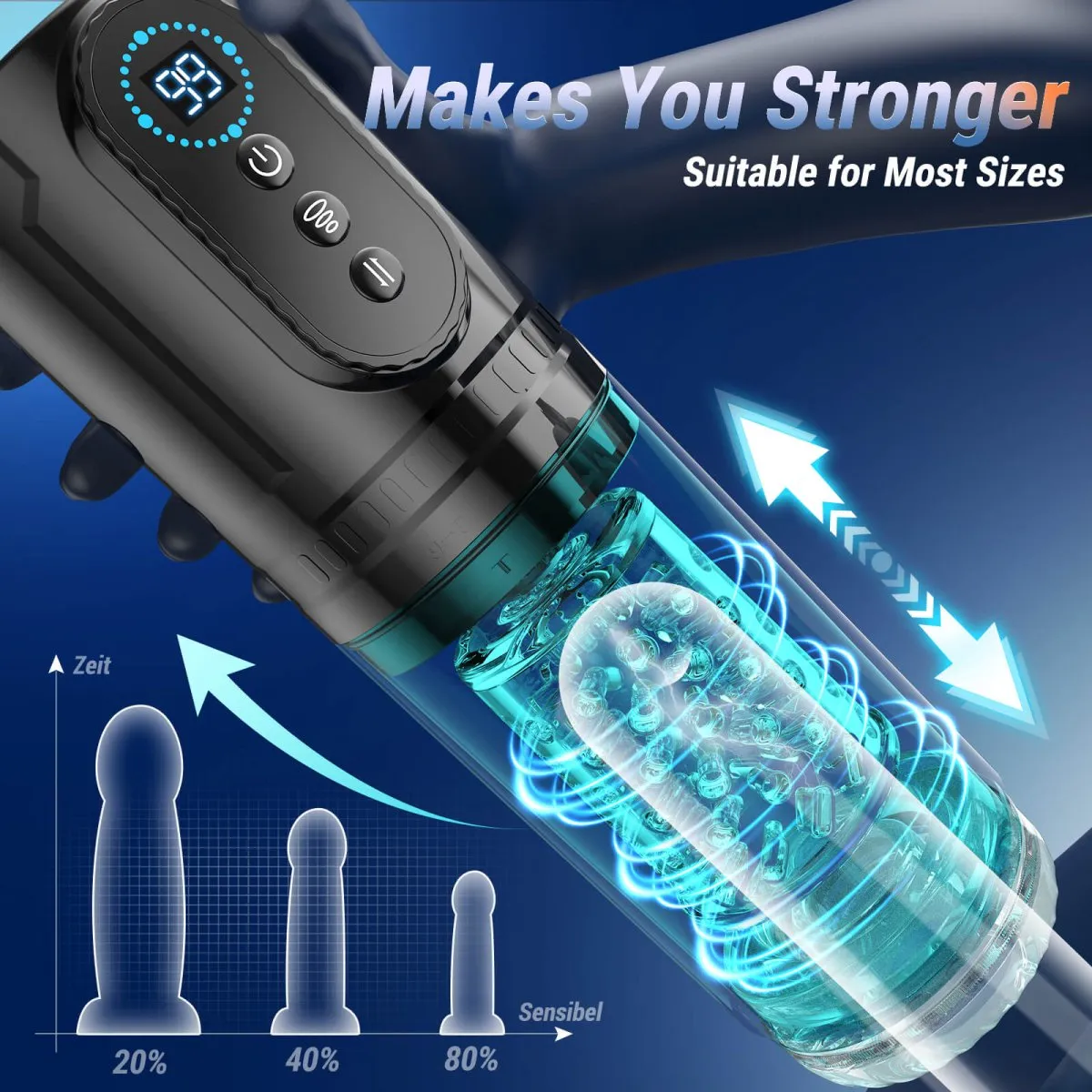 HURRICANE 2| Suction Telescopic and Rotating Male Sex Toy