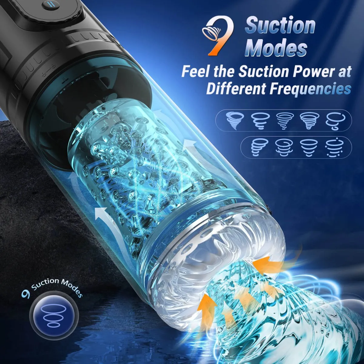 HURRICANE 2| Suction Telescopic and Rotating Male Sex Toy