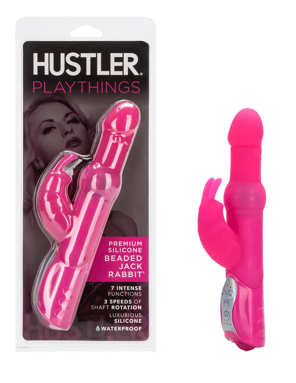 HUSTLER® Playthings Premium Silicone Beaded Jack Rabbit