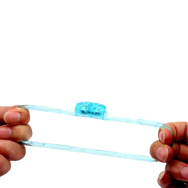Inel vibrator CHISA. pentru penis și stimularea clitorisului. 1.8 cm diametru. material flexibil. albastru. CN-101663431