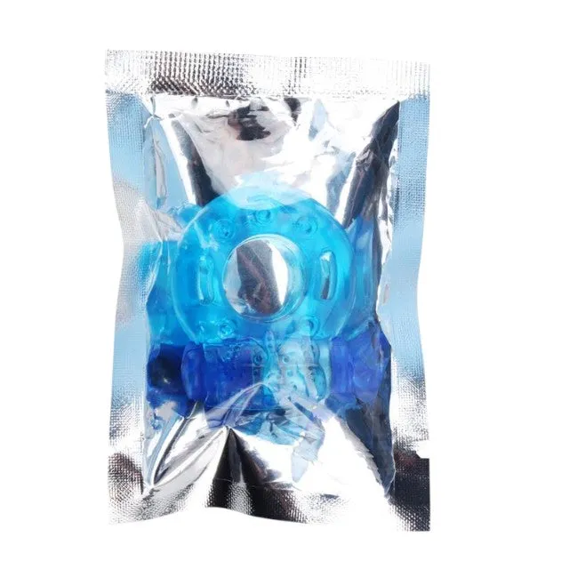 Inel vibrator CHISA. pentru penis și stimularea clitorisului. 1.8 cm diametru. material flexibil. albastru. CN-101663431