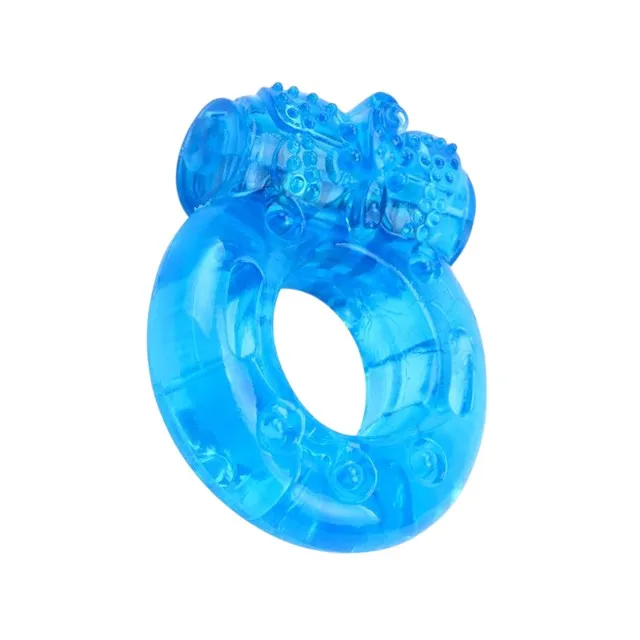 Inel vibrator CHISA. pentru penis și stimularea clitorisului. 1.8 cm diametru. material flexibil. albastru. CN-101663431