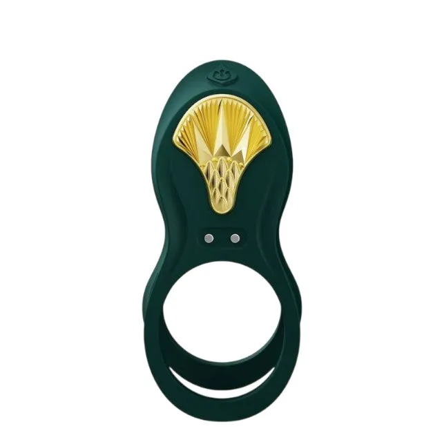Inel vibrator pentru penis ZALO BAYEK. control prin telecomandă. 8 funcții de vibrație. din silicon moale. verde smarald