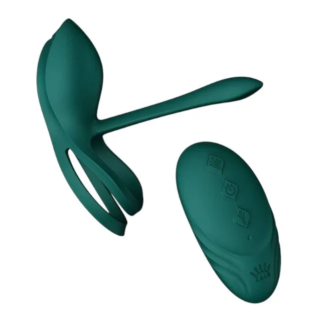 Inel vibrator pentru penis ZALO BAYEK. control prin telecomandă. 8 funcții de vibrație. din silicon moale. verde smarald