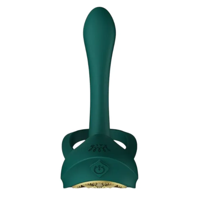 Inel vibrator pentru penis ZALO BAYEK. control prin telecomandă. 8 funcții de vibrație. din silicon moale. verde smarald