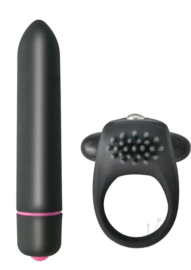 Intense Cockring and Bullet Black