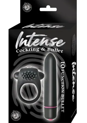 Intense Cockring and Bullet Black
