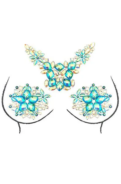 Jedi Mind Tricks Blue Top Crystal Jewel Nipztix Pasties