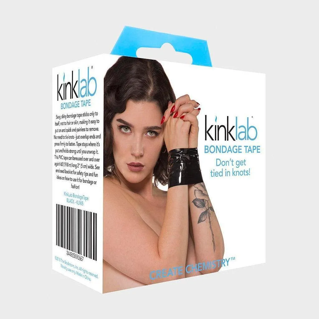 KinkLab Bondage Tape. Safe for Skin & Hair - Black