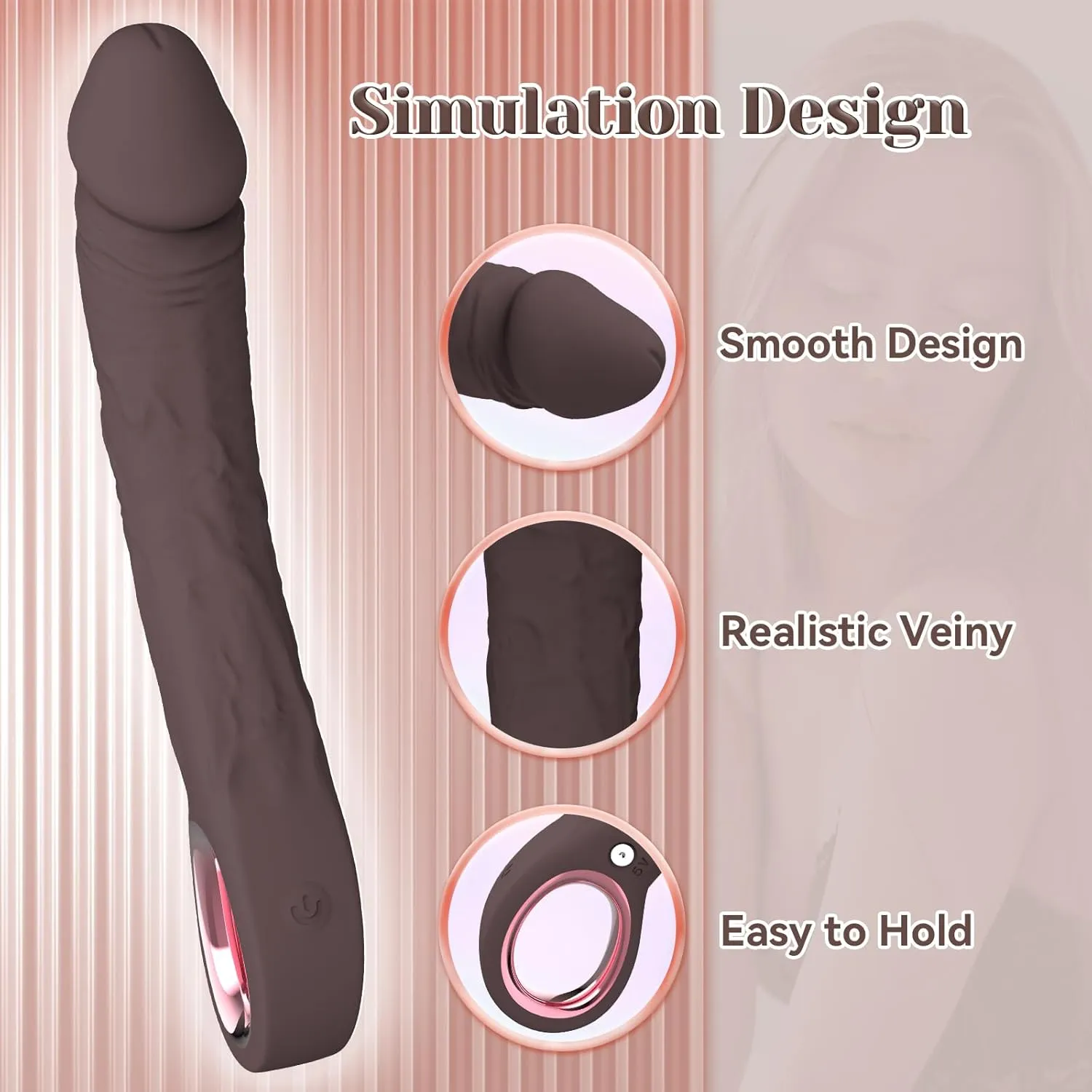 KuroLush 7.8 Inch Realistic Vibrators. G Spot Vibrator Dildo