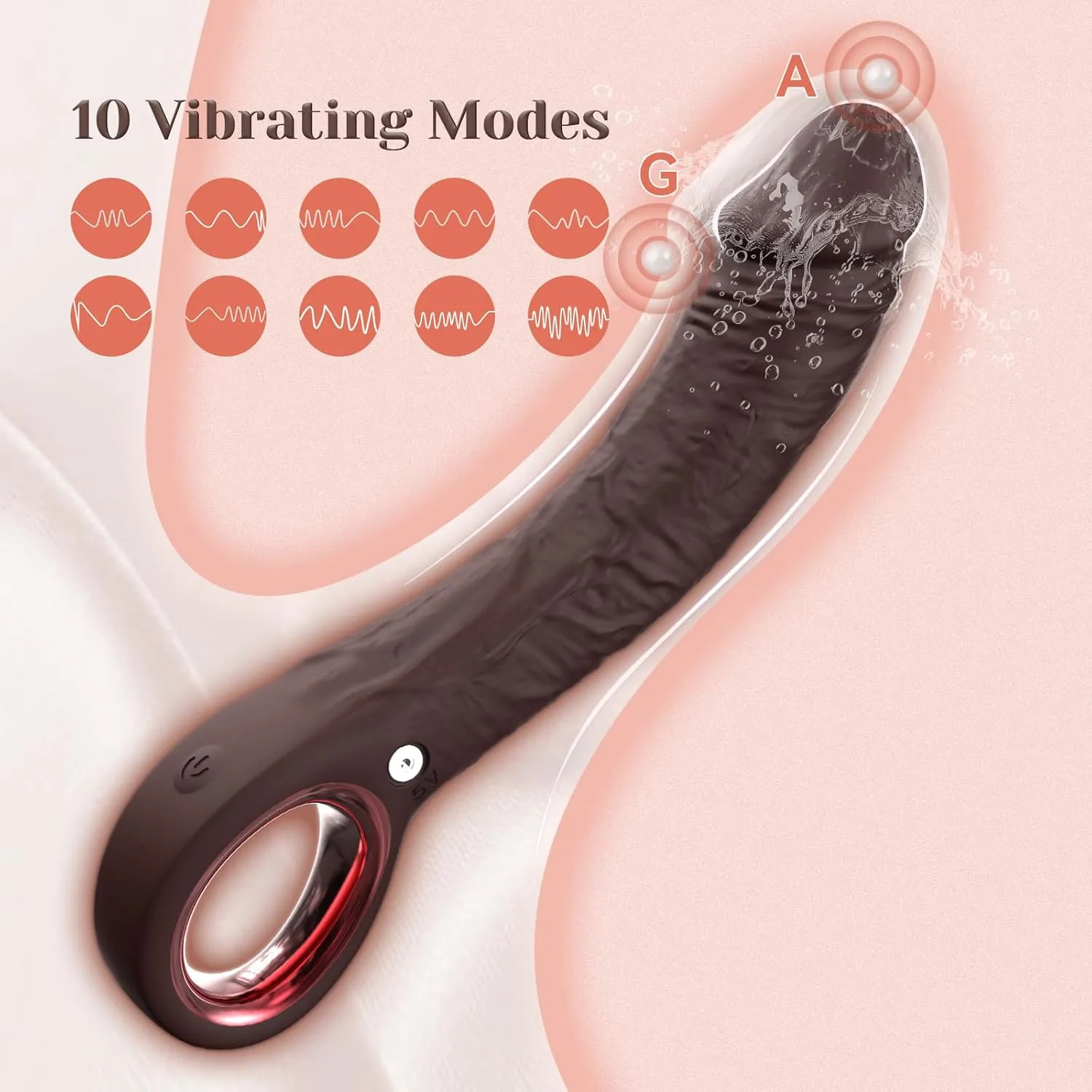 KuroLush 7.8 Inch Realistic Vibrators. G Spot Vibrator Dildo
