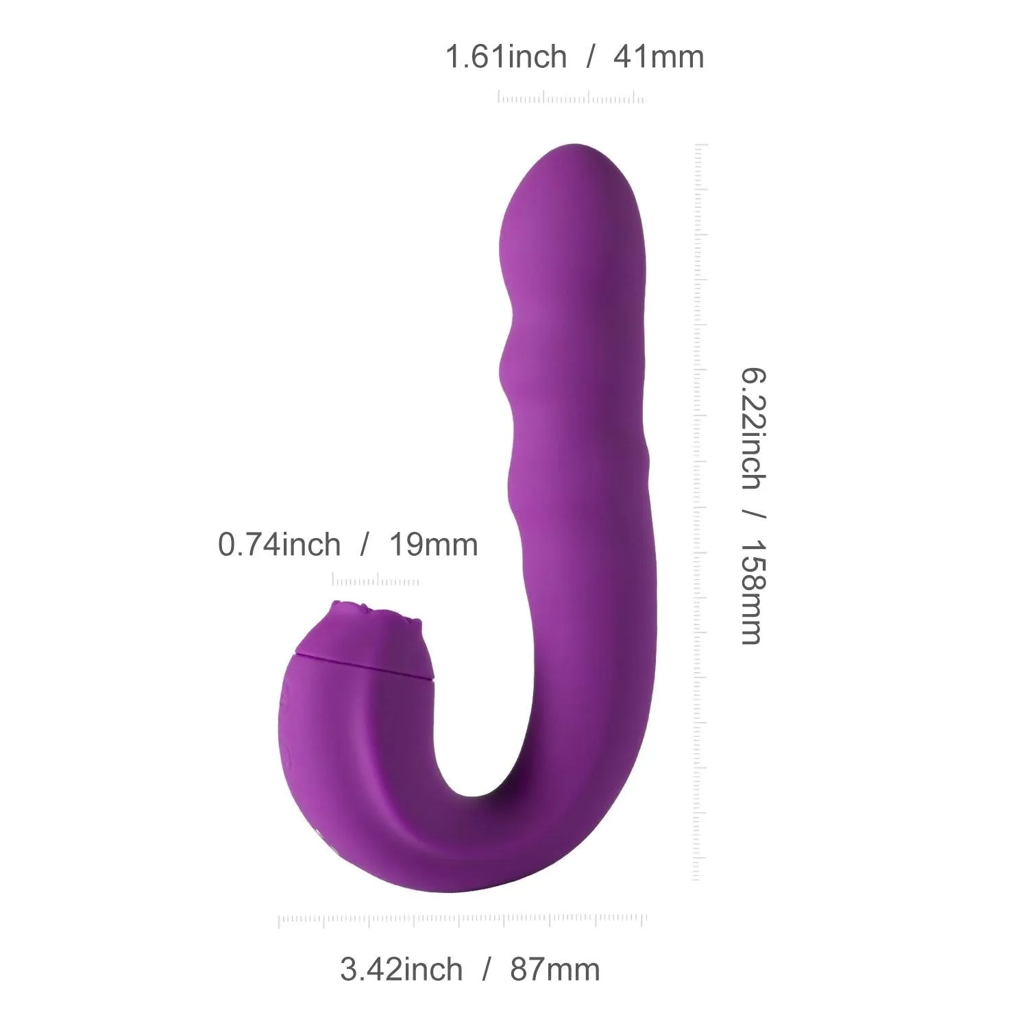 LILI G-Spot Vibrator With Rotating Head & Tongue Vibrator