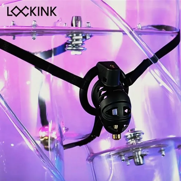 LOCKINK Sevanda Rattlesnake Plastic Male Chastity Cage With Anal Plug