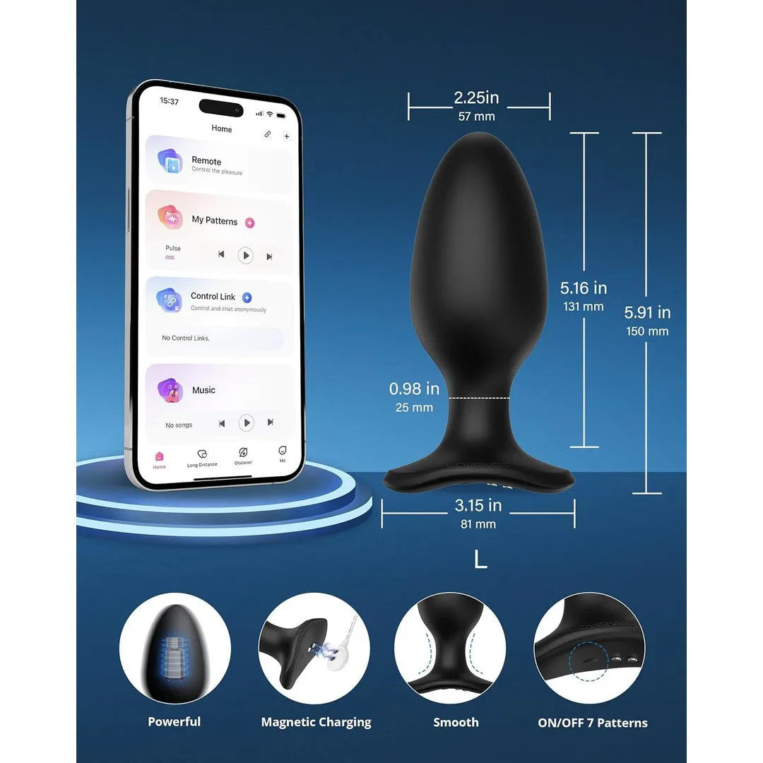 Lovense Hush 2 Vibrating Butt Plug - Large