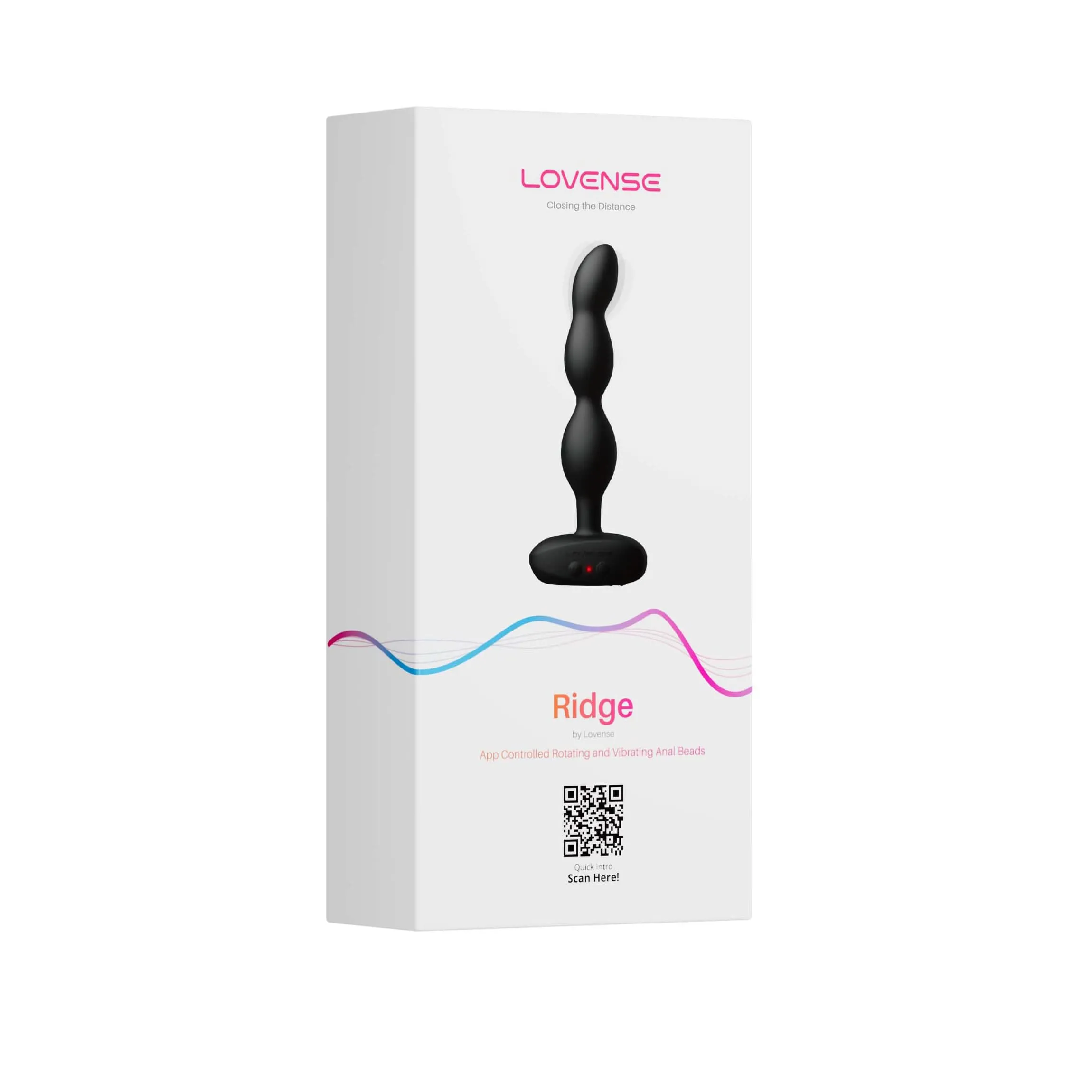 Lovense - Ridge App-Controlled Vibrating Rotating Anal Beads (Black)