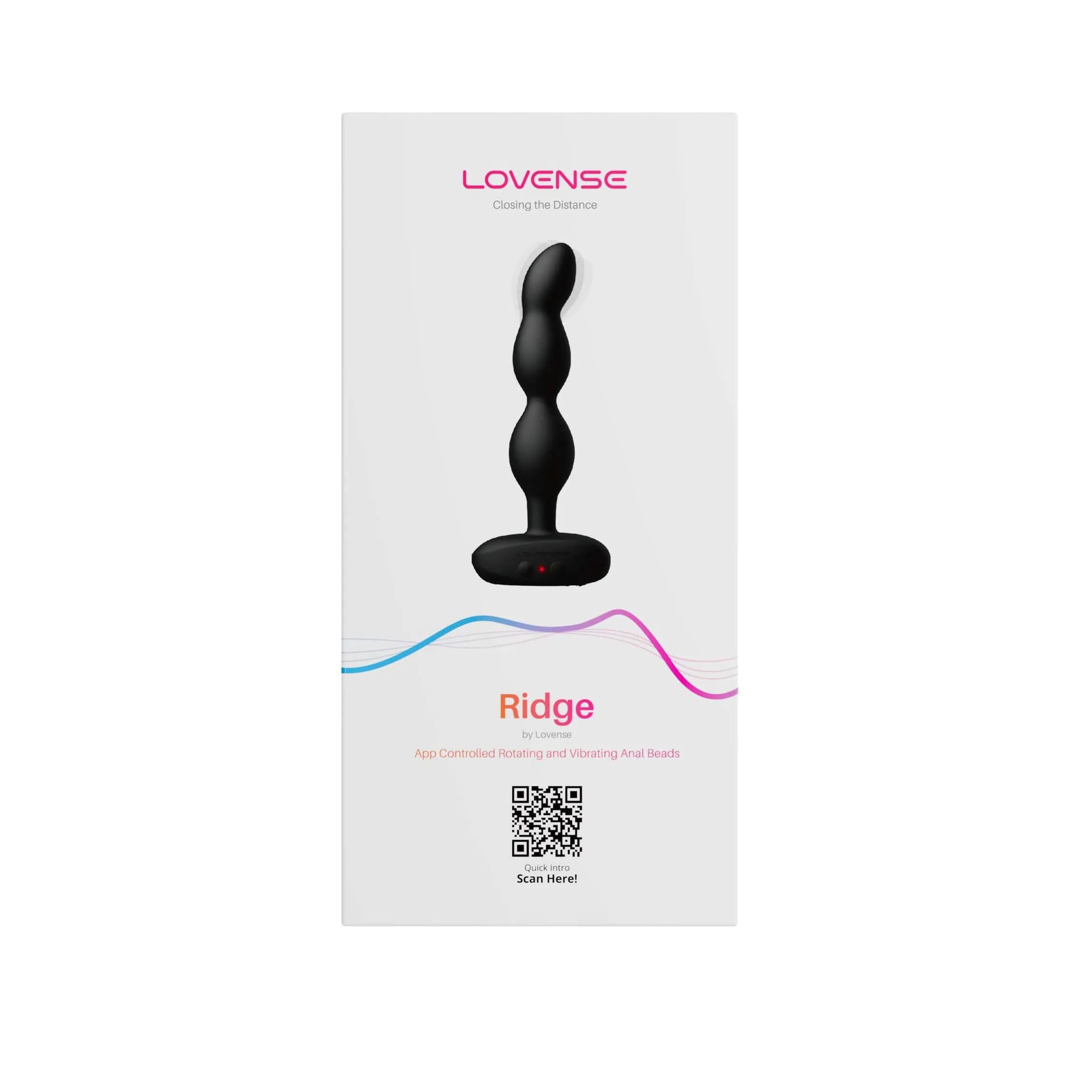 Lovense - Ridge App-Controlled Vibrating Rotating Anal Beads (Black)