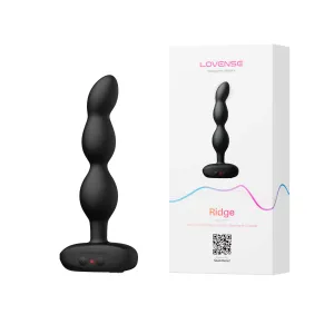 Lovense - Ridge App-Controlled Vibrating Rotating Anal Beads (Black)