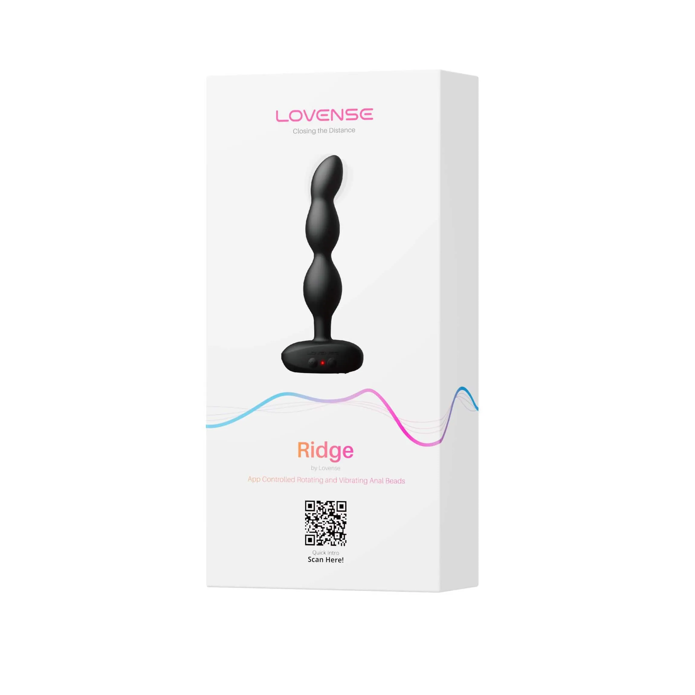 Lovense - Ridge App-Controlled Vibrating Rotating Anal Beads (Black)