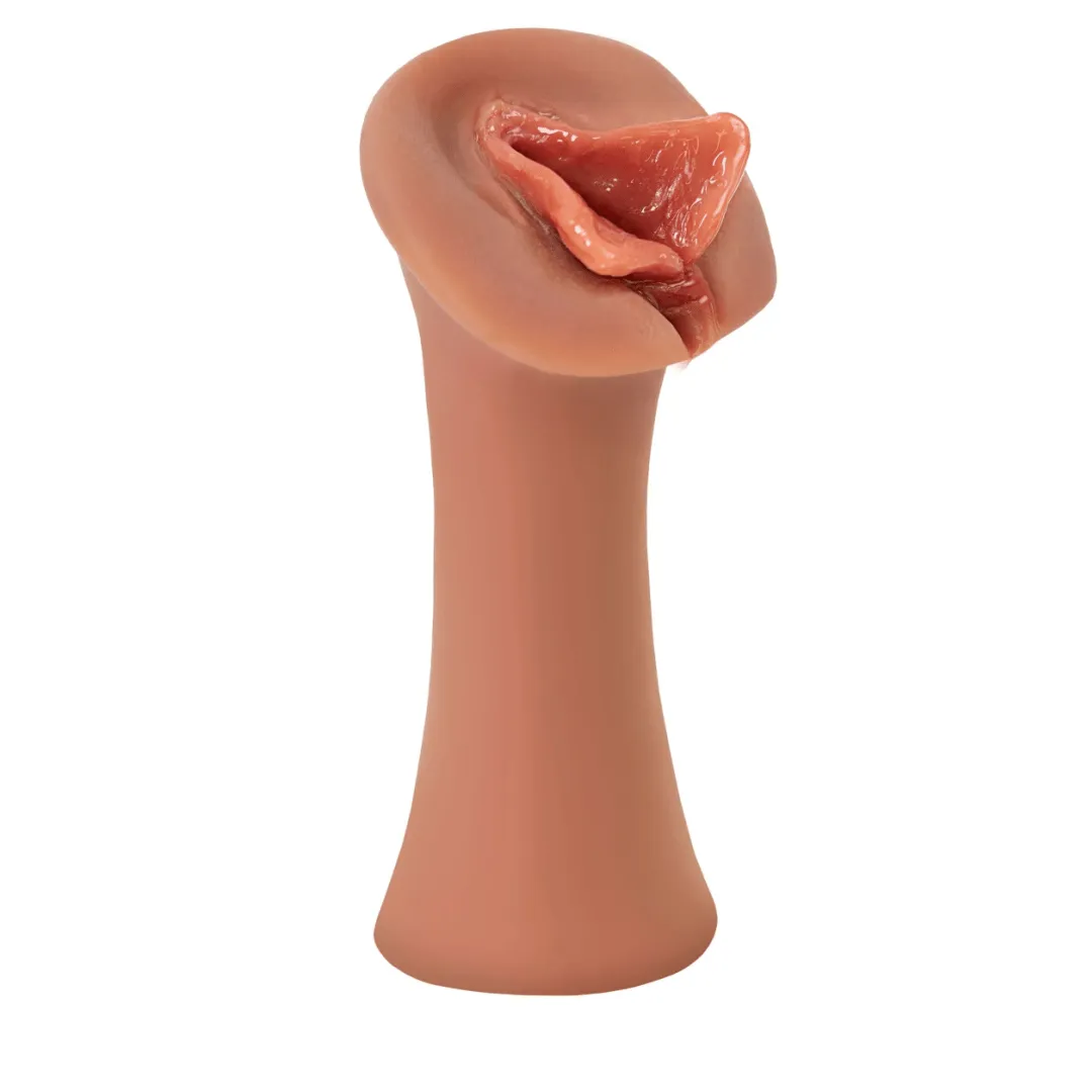 Luscious Lips Wet Pussy Self Lubricating Masturbator - Caramel
