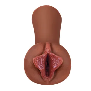 Luscious Lips Wet Pussy Self Lubricating Masturbator - Chocolate