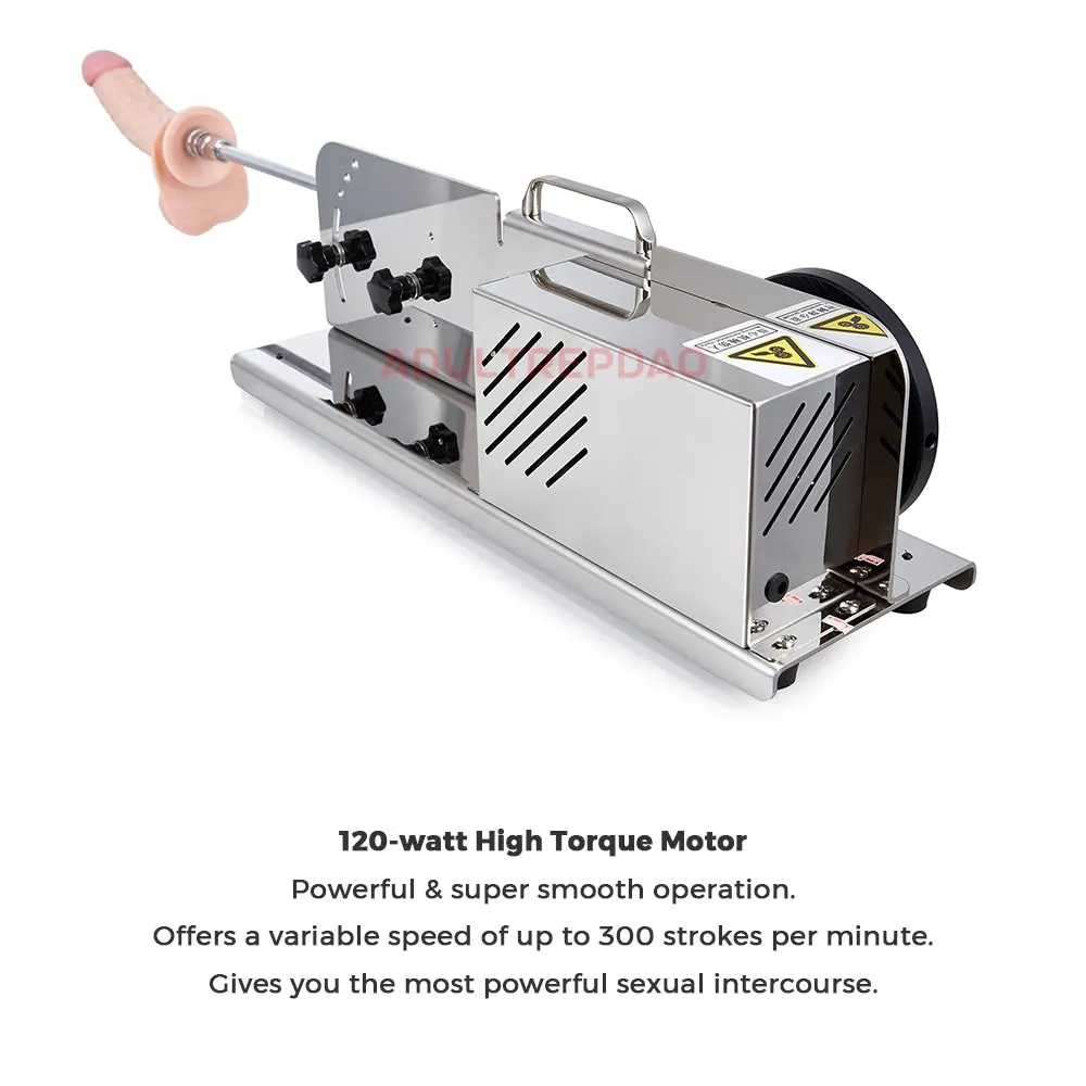 Lustti Classic Sex Machine FM08 with 120-Watt Motor. Anti-Rotation Connecting System