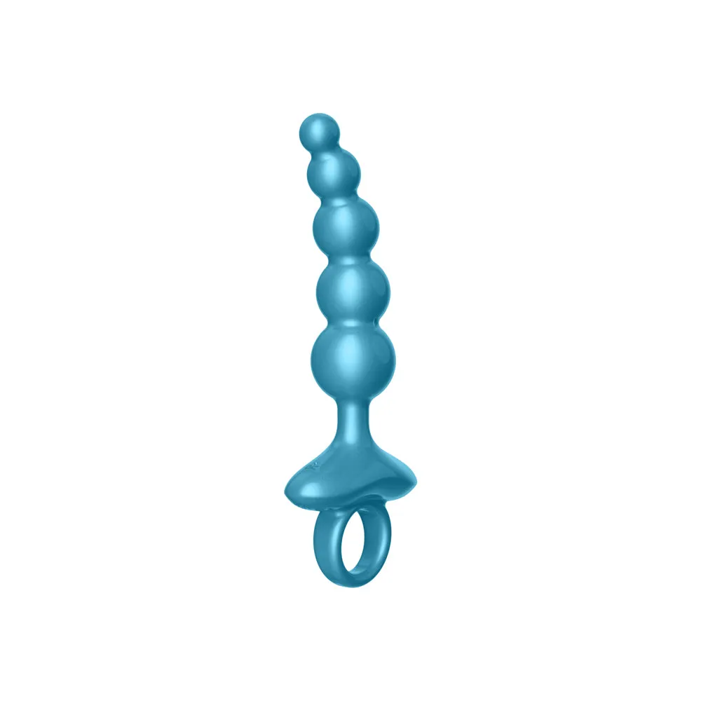 Luv Inc Cr23: Curved Ring Luv Beads Metallic Blue