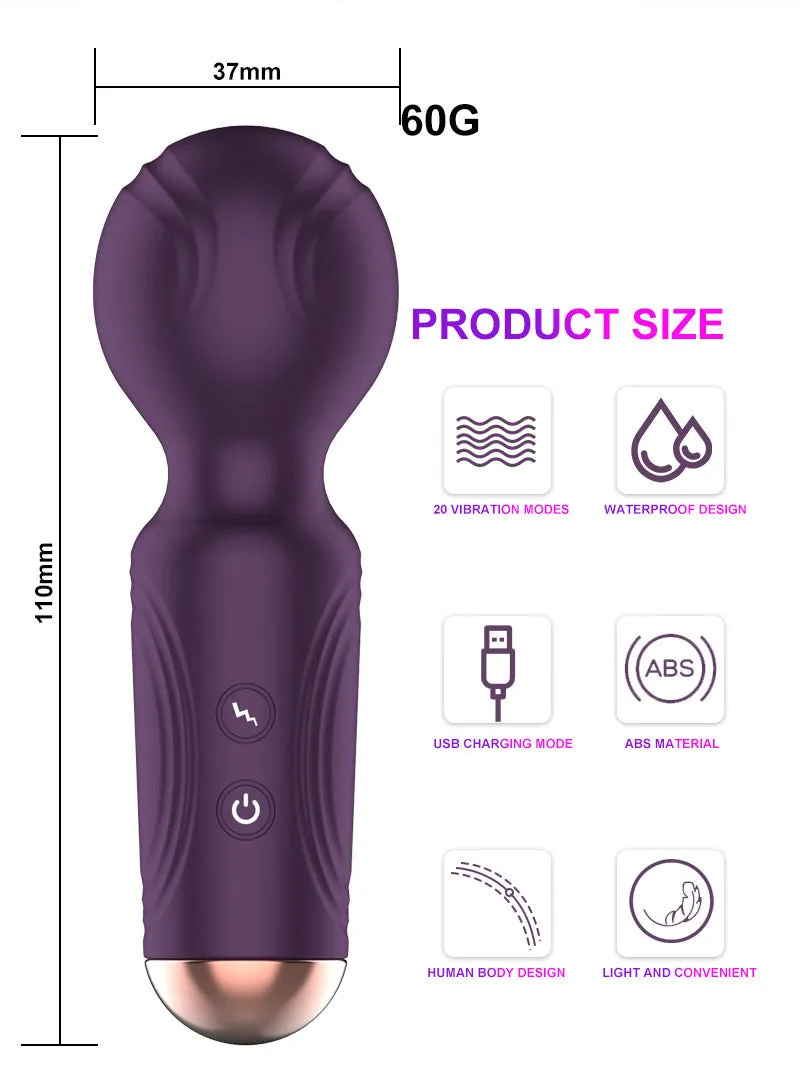 Magic Wand Clitoral Vibrator - Handheld Nipple Clit Stimulator Female Sex Toys