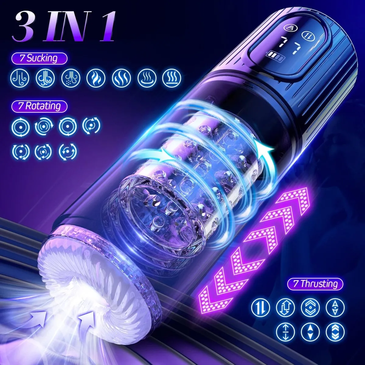 MAIDEN|2025 Hand-Free Auto Sucking Rotaing Thrusting Male Toy