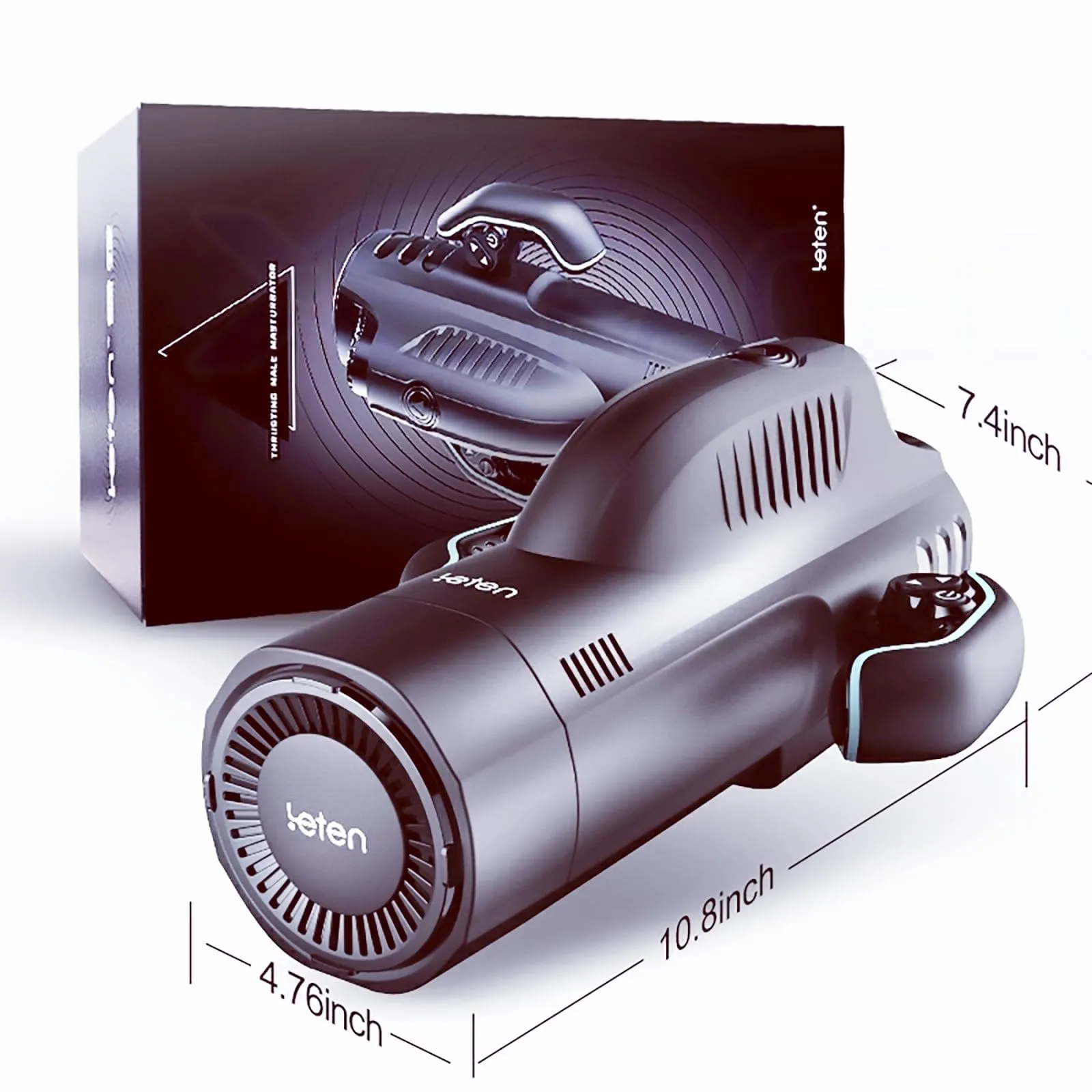 Male Masturbator - Thrusting. Electric Waterproof BJ Simulator Machine with Voice for Men (Black)