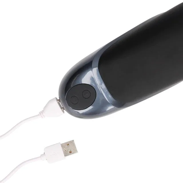 Masturbator automat LOVELINE Vibrating Masturbator. 10 funcții de vibrație. rezistent la apă. culoare negru