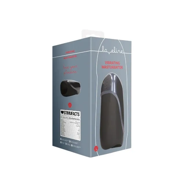 Masturbator automat LOVELINE Vibrating Masturbator. 10 funcții de vibrație. rezistent la apă. culoare negru