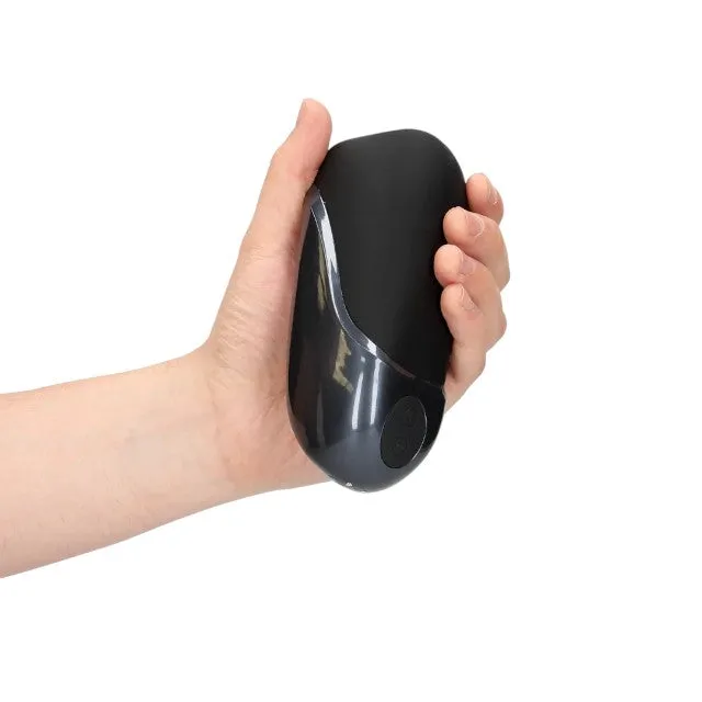 Masturbator automat LOVELINE Vibrating Masturbator. 10 funcții de vibrație. rezistent la apă. culoare negru