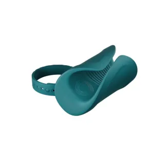 Masturbator cu inel pentru penis LOVENSE Gush 2. cu vibrații și oscilații intense. control prin aplicație. rezistent la apă. verde