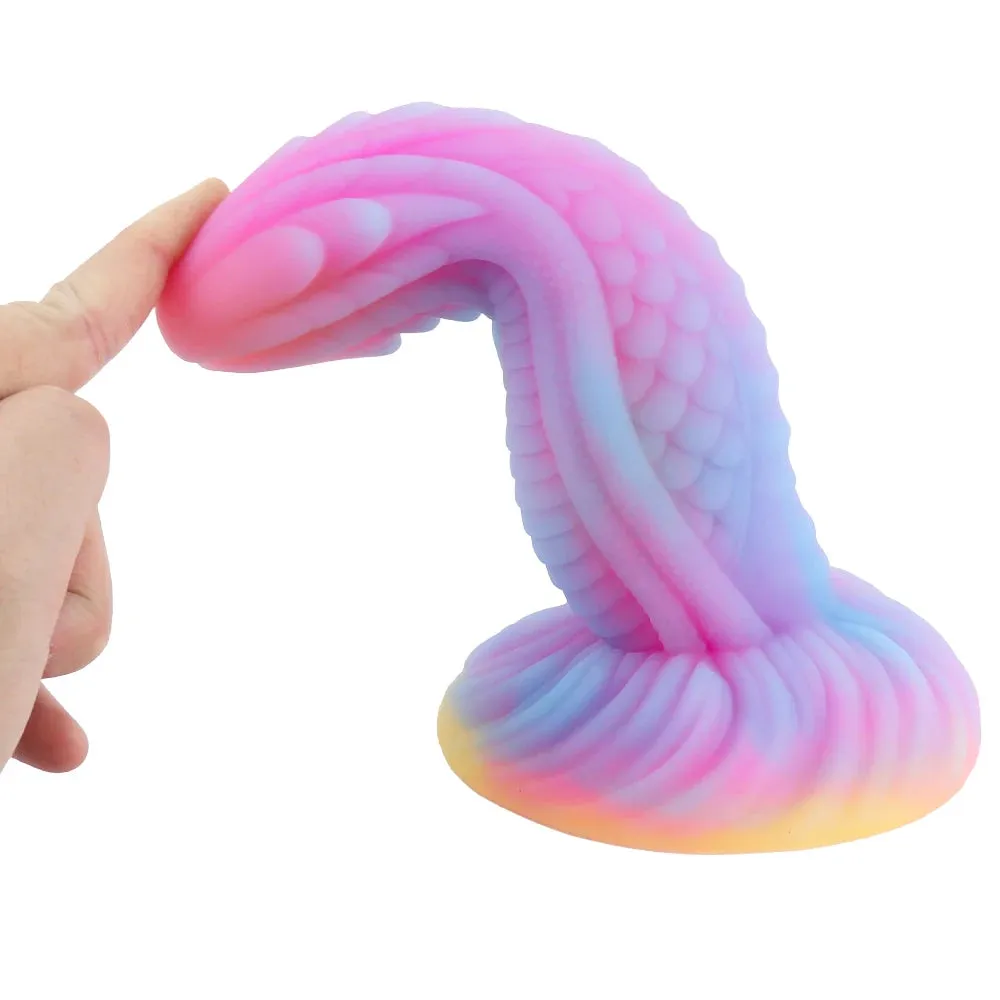 Monster Animal Dildo Butt Plug - Luminous Snake Dildos Big Suction Cup Anal Toy