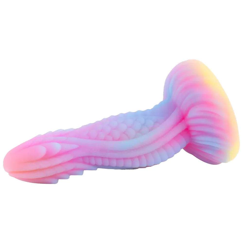 Monster Animal Dildo Butt Plug - Luminous Snake Dildos Big Suction Cup Anal Toy