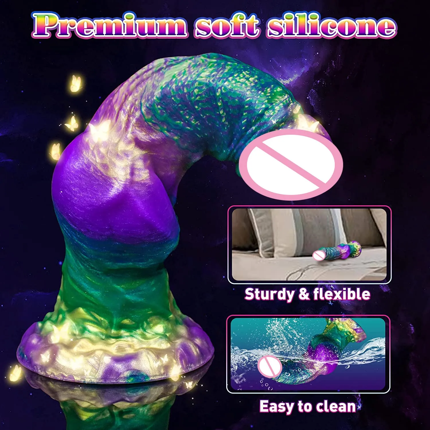 Monster Dildo Butt Plug - Exotic Realistic Dildos Silicone Prostate Massager