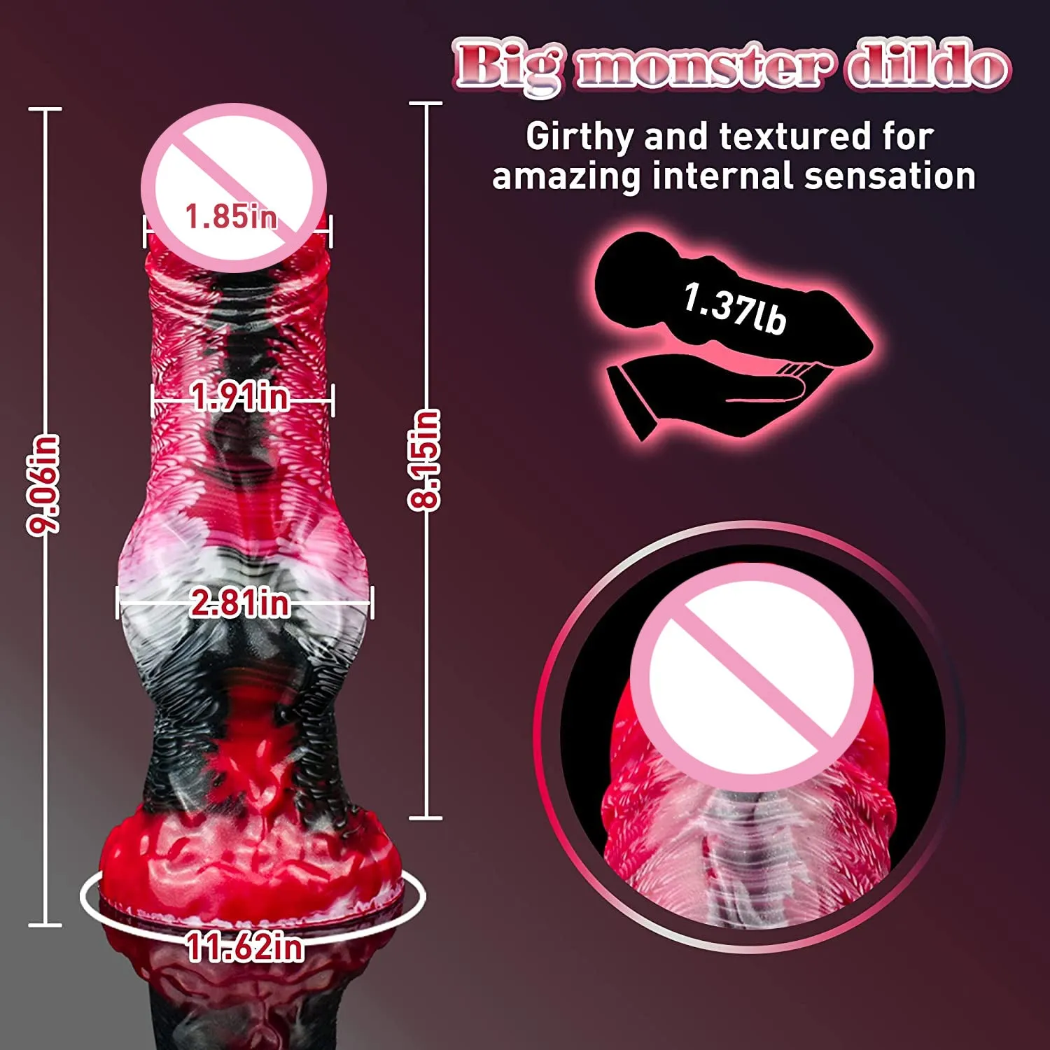 Monster Dildo Butt Plug - Exotic Realistic Dildos Silicone Prostate Massager