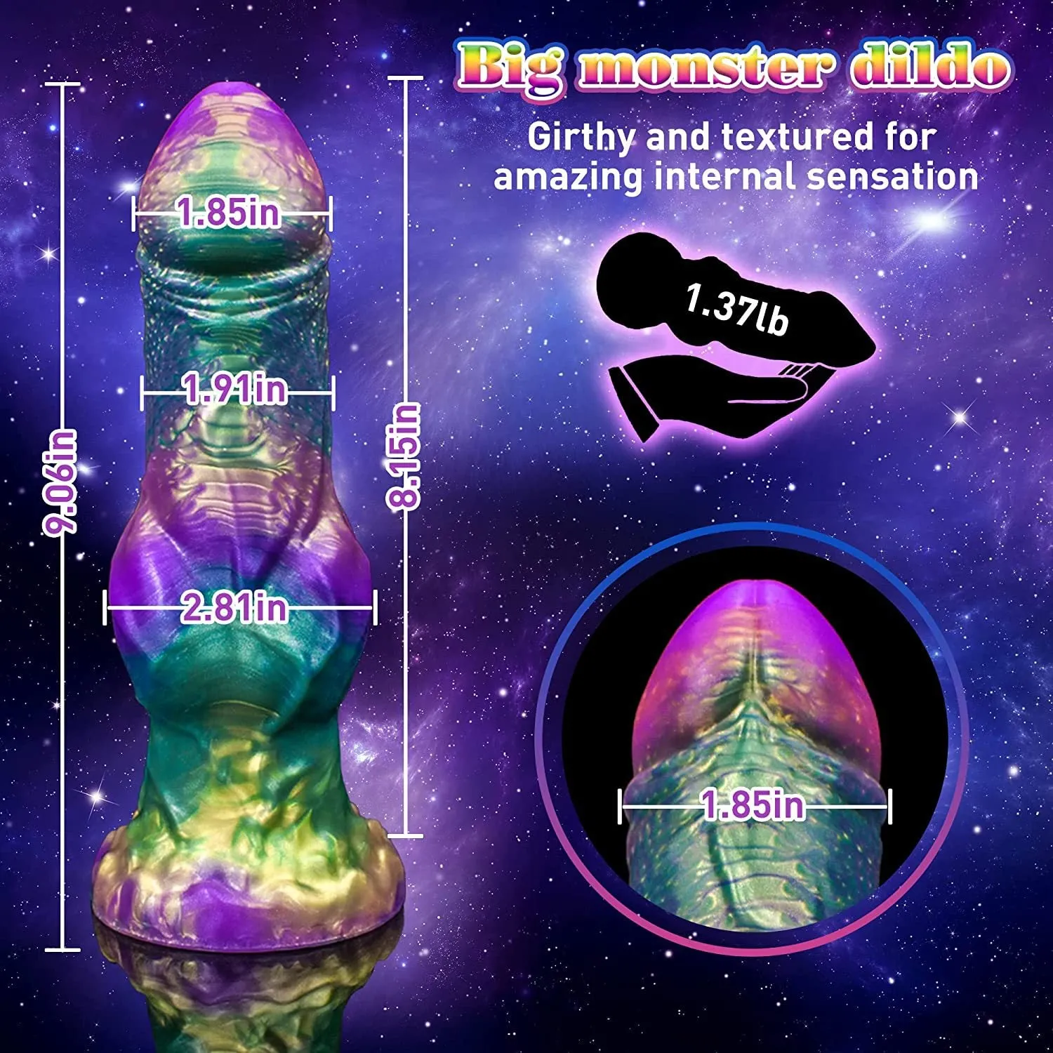 Monster Dildo Butt Plug - Exotic Realistic Dildos Silicone Prostate Massager