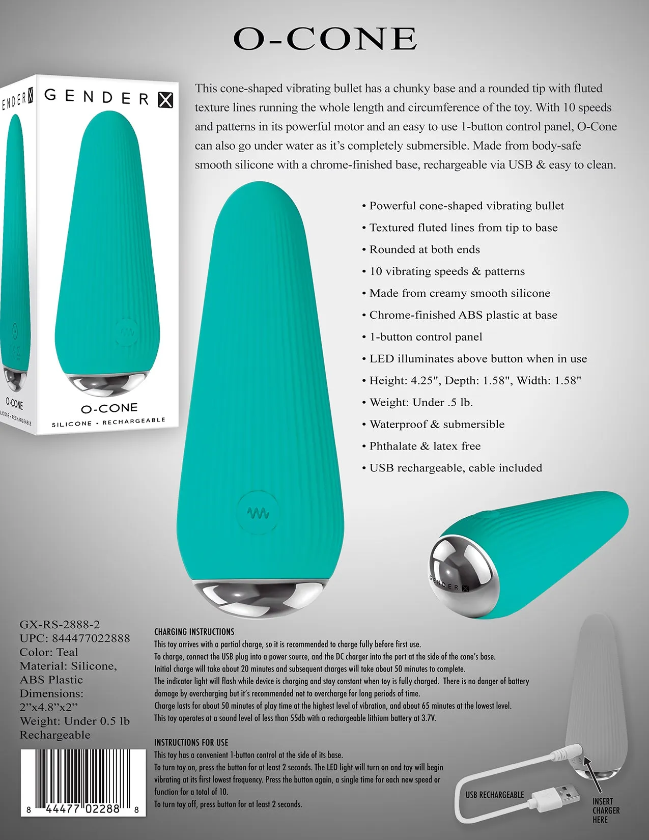 O Cone - Powerful Cone Shaped Vibrating Bullet