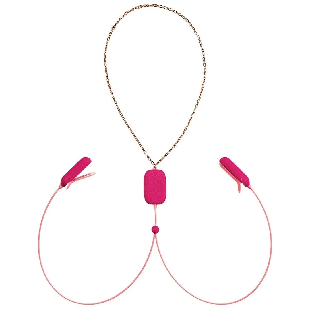 OhMiBod Sphinx Bluetooth App-controlled Nipple Clamps - Raspberry