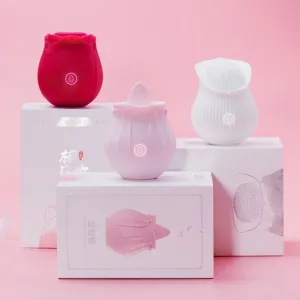 OMYSKY Red Rose Toy: Clit And Nipple Vibrator For Women