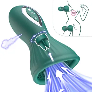 Oral Sex Sucking Female Masturbation Cup - Clit Nipple Rotating Clamp Women Vibrator