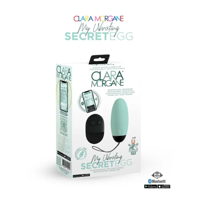 Ou vibrator CLARA MORGANE My Vibrating Secret Egg. control prin telecomandă și aplicație. 10 functii de vibratie. albastru turcoaz
