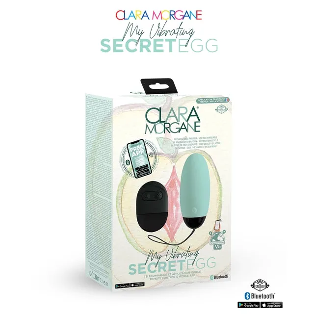 Ou vibrator CLARA MORGANE My Vibrating Secret Egg. control prin telecomandă și aplicație. 10 functii de vibratie. albastru turcoaz