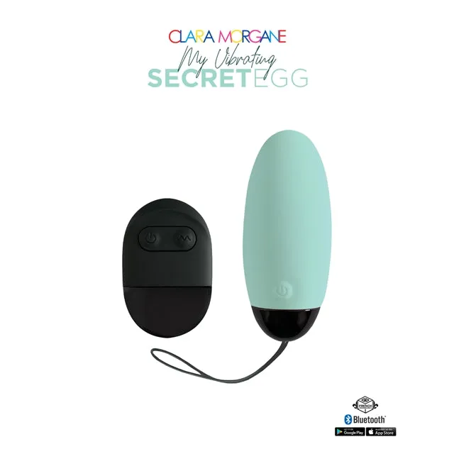 Ou vibrator CLARA MORGANE My Vibrating Secret Egg. control prin telecomandă și aplicație. 10 functii de vibratie. albastru turcoaz
