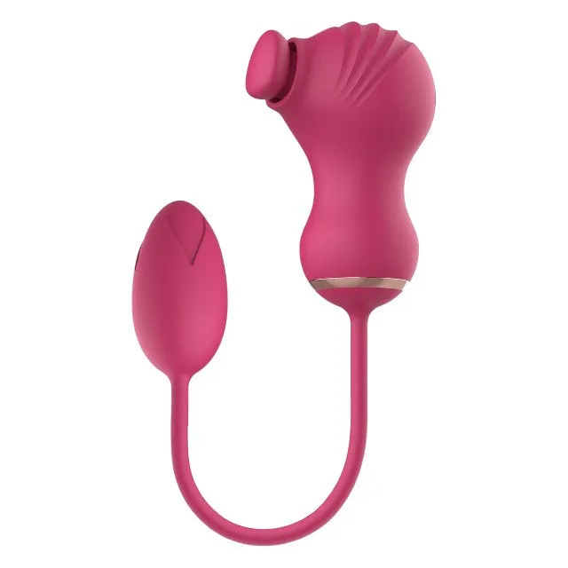 Ou vibrator DREAMTOYS Essentials Tapping Stimulator. pentru stimulare dublă. 7 funcții de tapping. 4 funcții de vibrație. roz