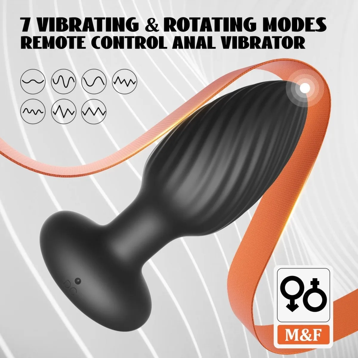 Pearlconch| Butt Plug with 7 Rotating and Vibrating Modes Anal Vibrator